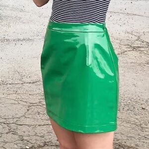 ASOS Green Pleather Women's Mini Skirt